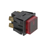  Red Bipolar Push Button 16A 250V 346051